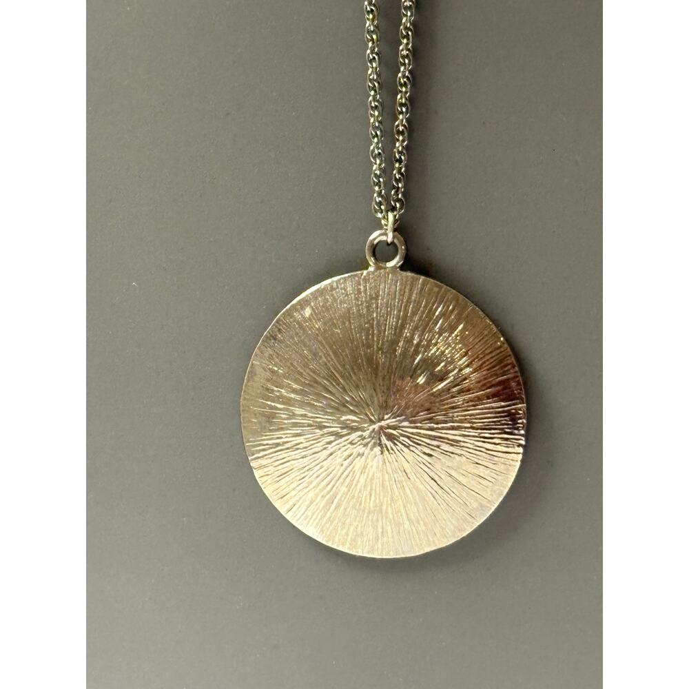 NY And Co Metal Pendant 22" Necklace Silver Tone Y2K Style